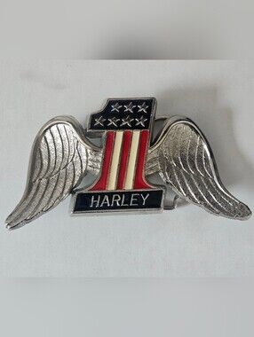 Harley Davidson 1970s Unisex Vintage Metal Belt Buckle